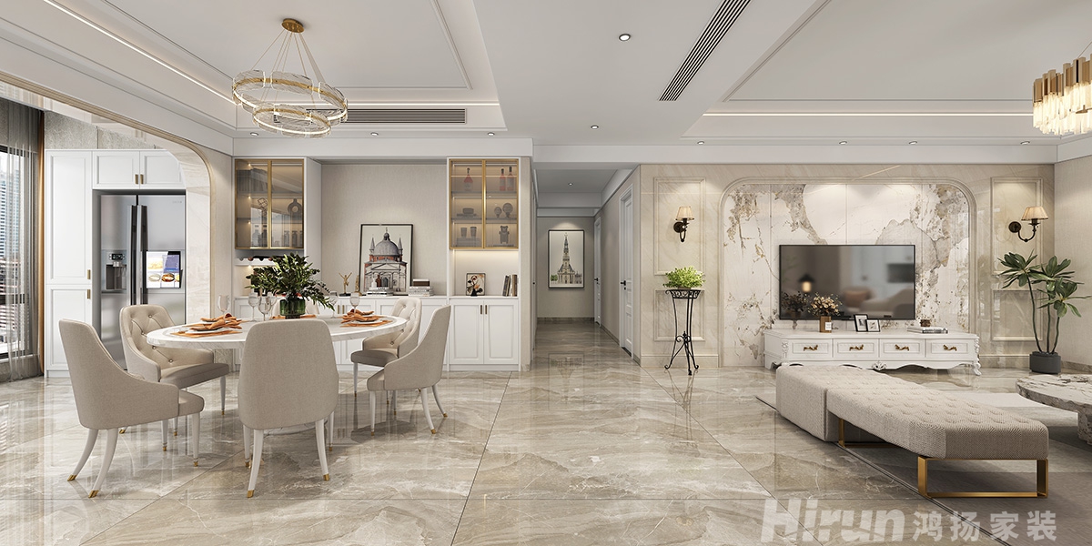 旭日丹城170㎡輕歐簡美大平層 裝修案例實景圖-5