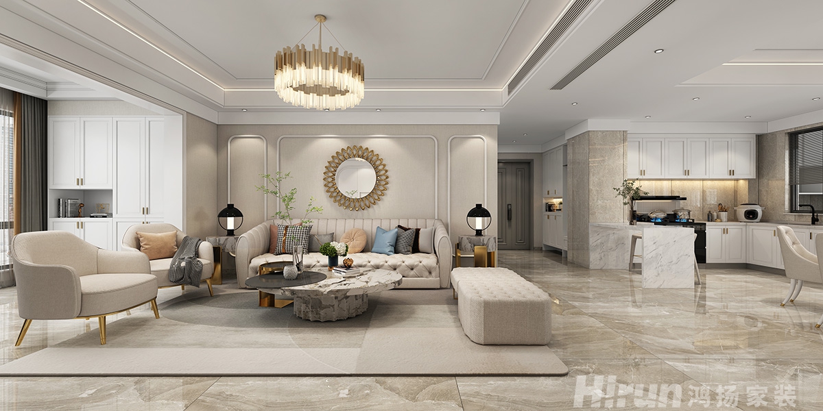 旭日丹城170㎡輕歐簡美大平層 裝修案例實景圖-8