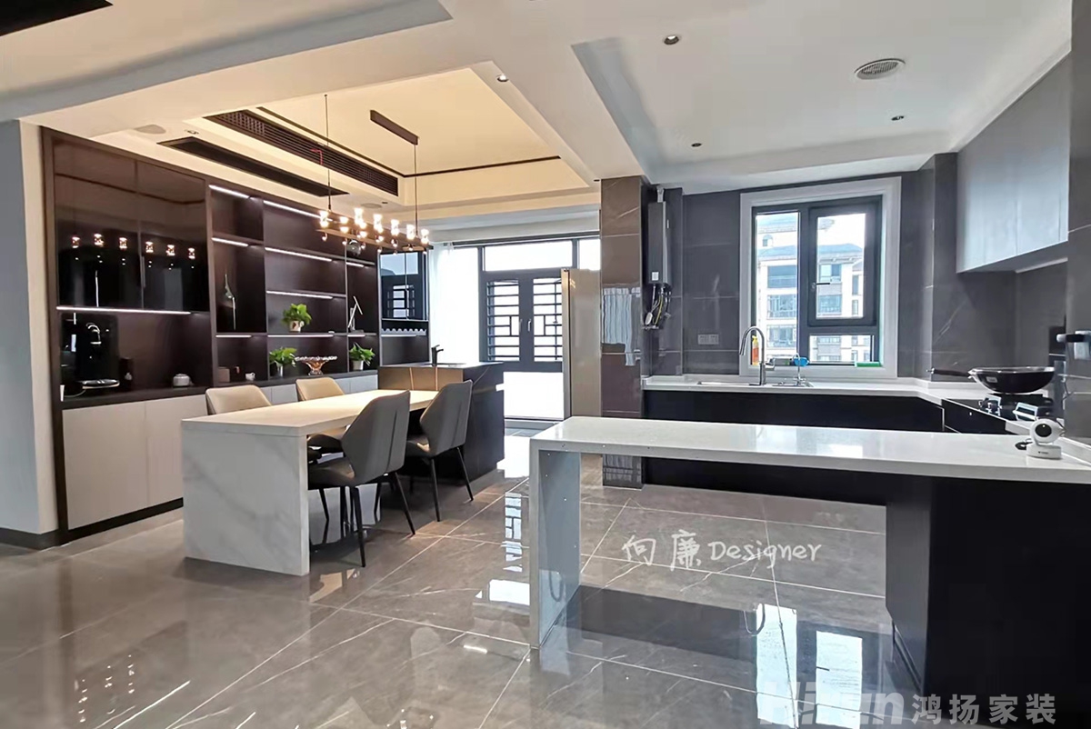 中央花園160㎡雅致現代四居室 裝修案例實景圖-7