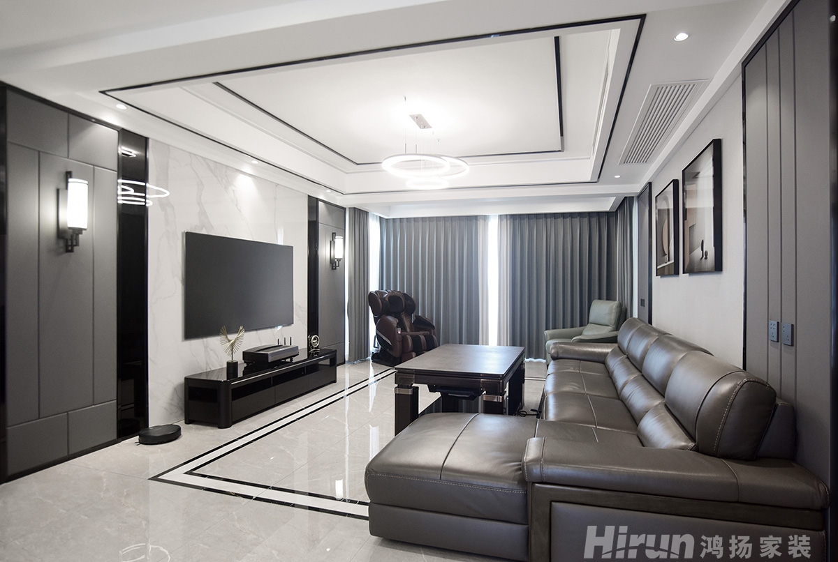 紫金名門160㎡雅致現(xiàn)代四居室 裝修案例實(shí)景圖-5