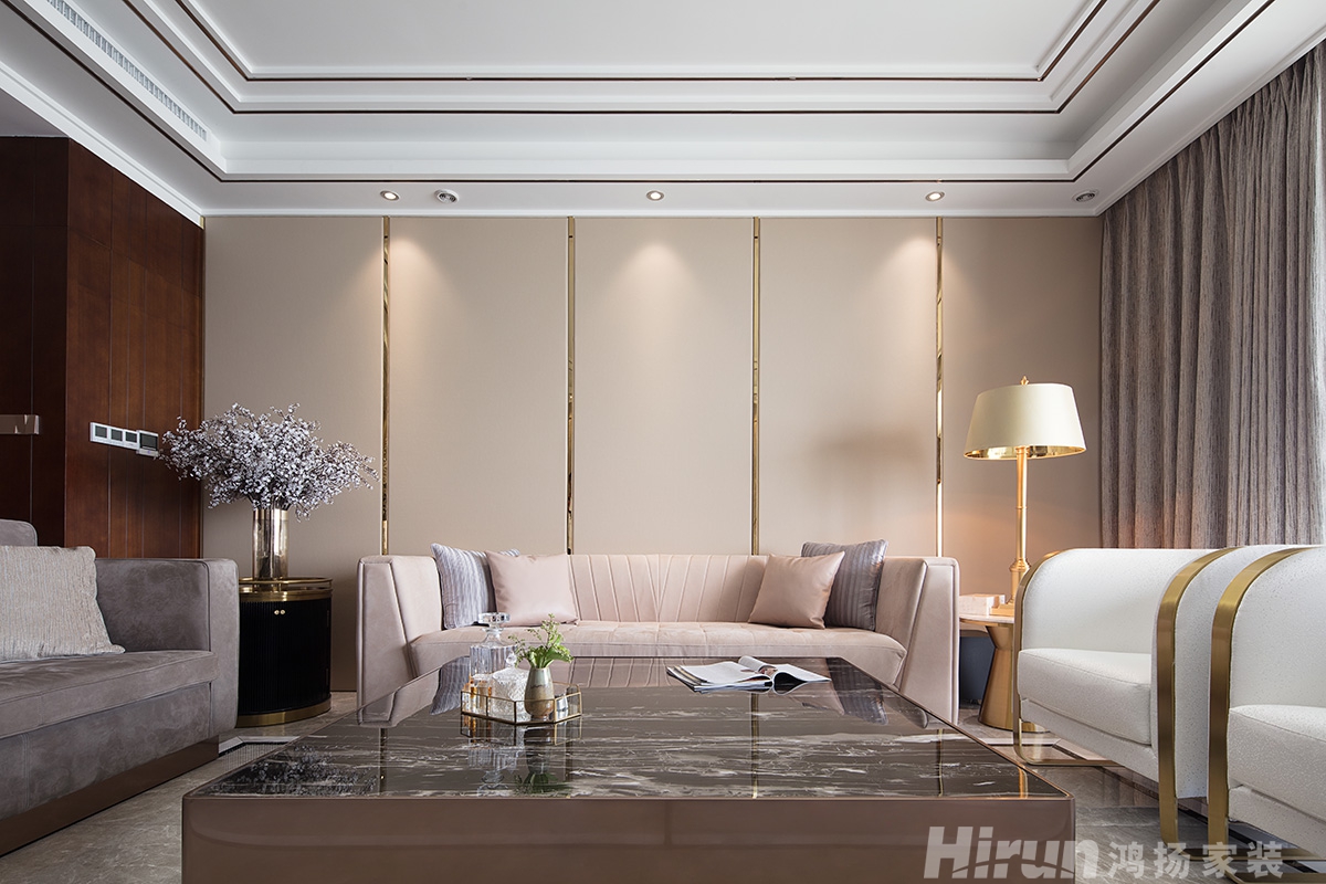 中建江山壹號198㎡新裝飾主義三居室 裝修案例實景圖-1