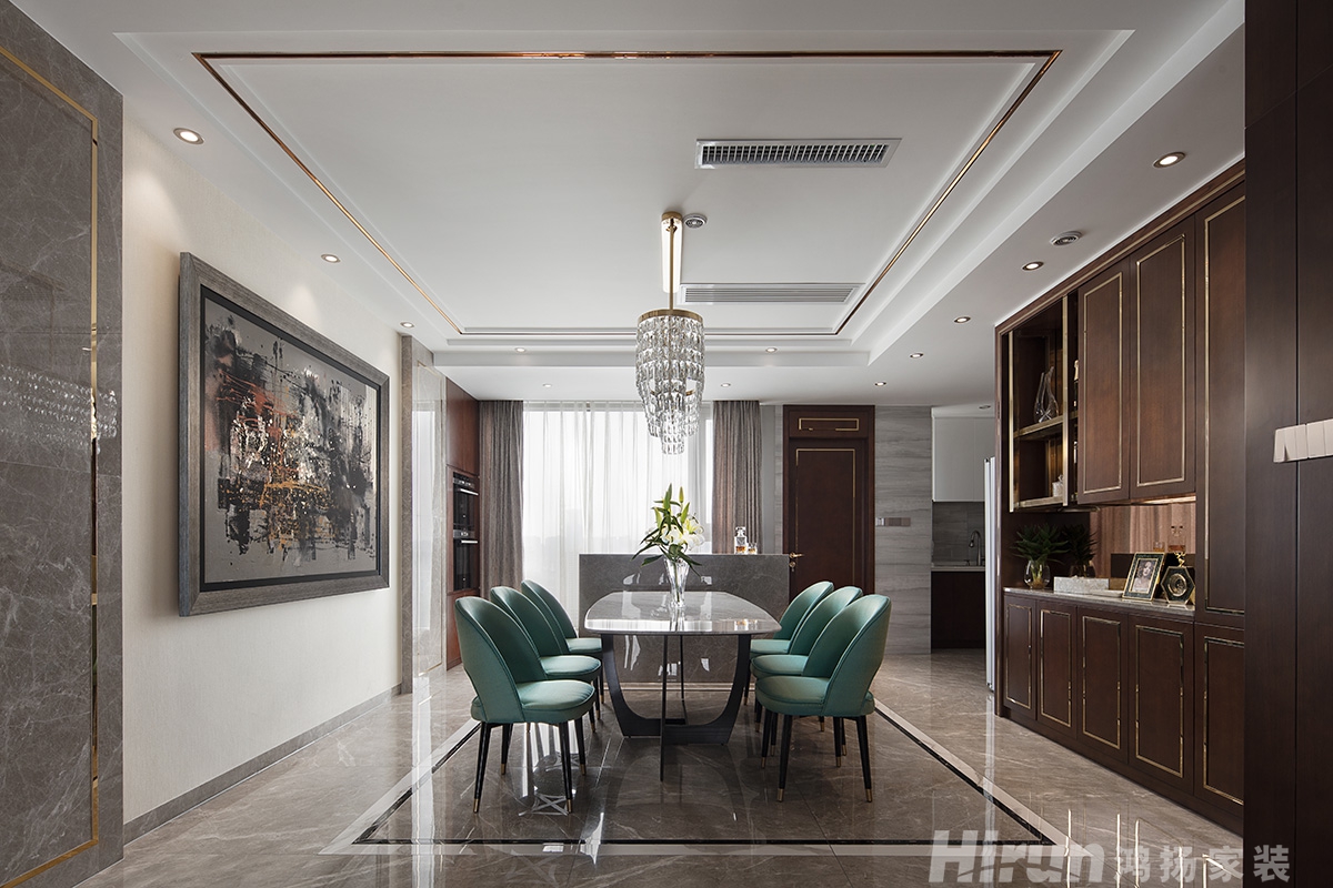 中建江山壹號198㎡新裝飾主義三居室 裝修案例實景圖-3