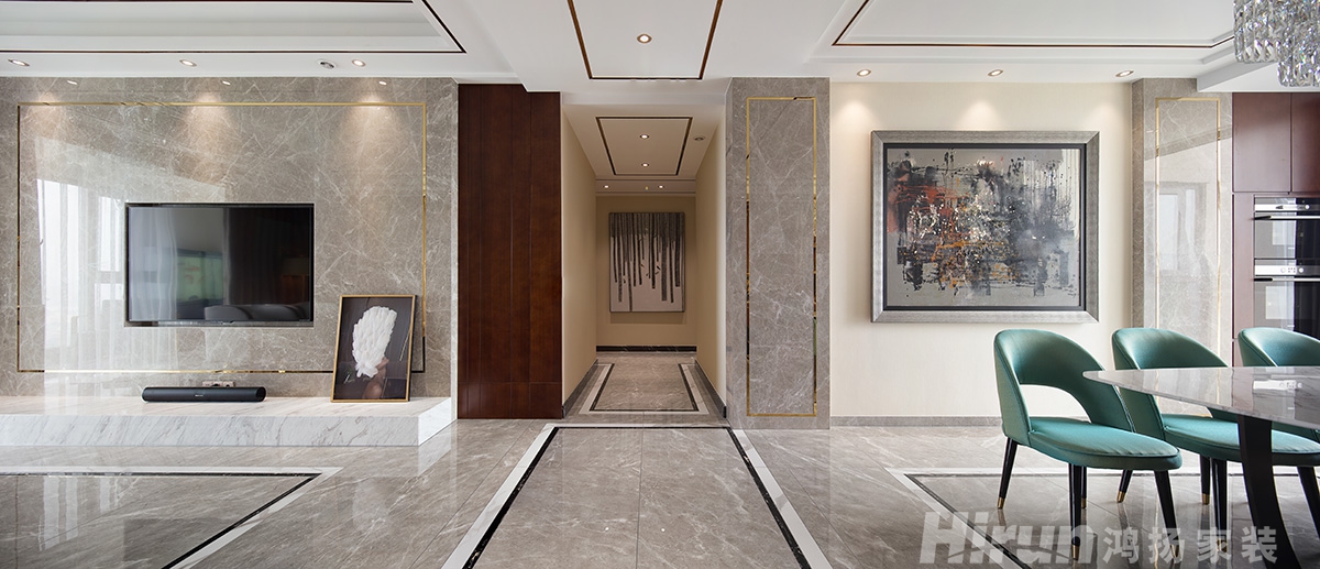 中建江山壹號198㎡新裝飾主義三居室 裝修案例實景圖-7