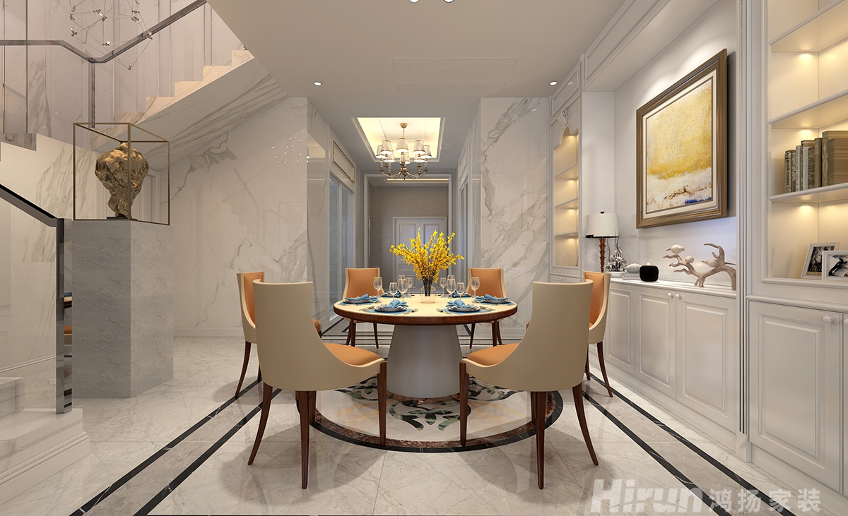 中海天鑒400㎡新裝飾主義別墅 裝修案例效果圖-4