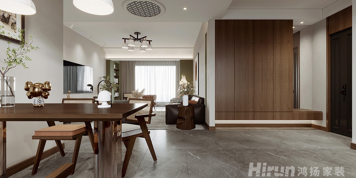 文庭景苑160㎡北歐之光四居室 裝修案例效果圖-3