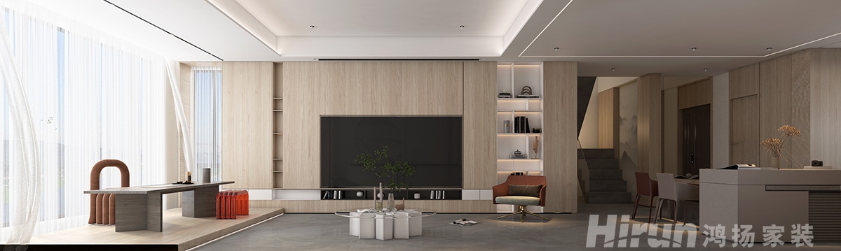 中交中央公園270㎡北歐之光別墅 裝修案例效果圖-1