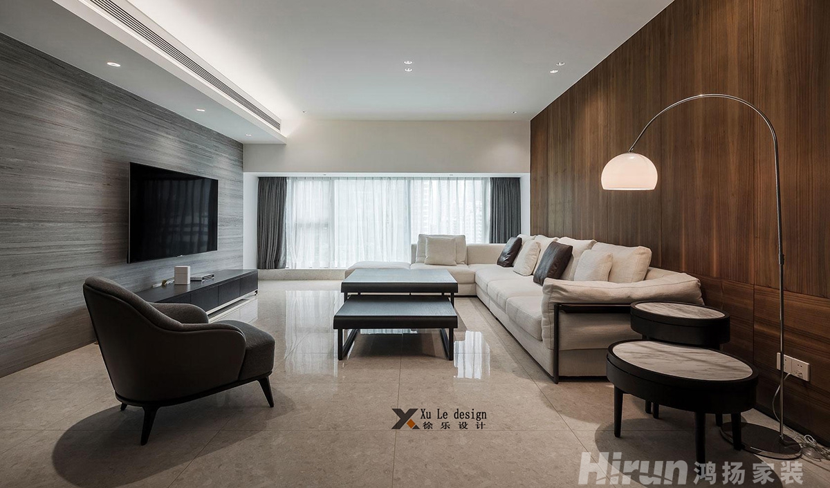 外灘棕櫚泉98㎡雅致現(xiàn)代公寓 裝修案例實景圖-5