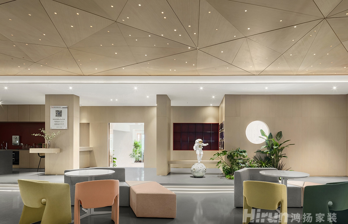 接待大廳500㎡優雅繽紛寫字樓 裝修案例實景圖-5
