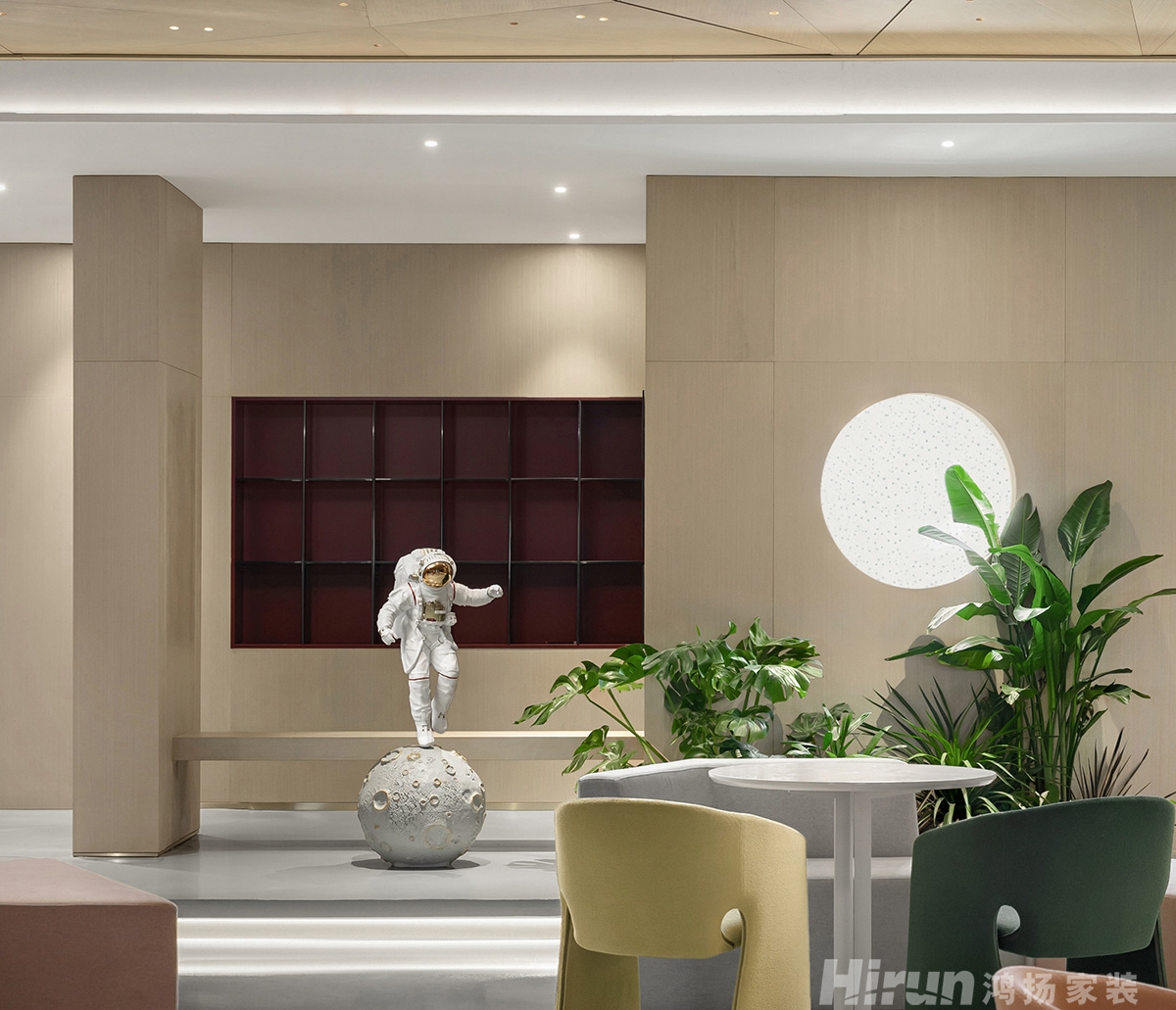 接待大廳500㎡優雅繽紛寫字樓 裝修案例實景圖-1