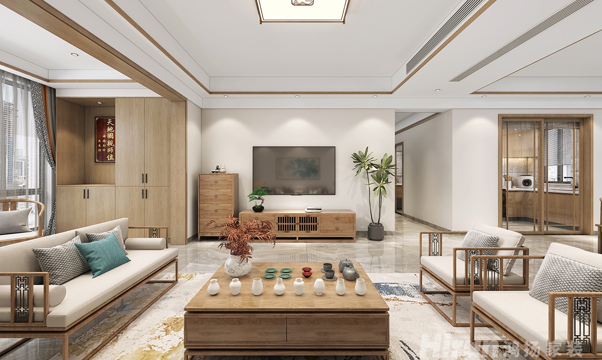 旭日丹城160㎡復合寫意四居室 裝修案例效果圖-3