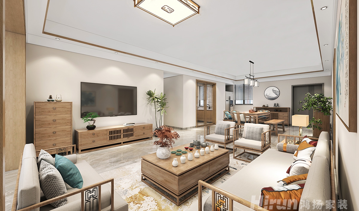 旭日丹城160㎡復合寫意四居室 裝修案例效果圖-4