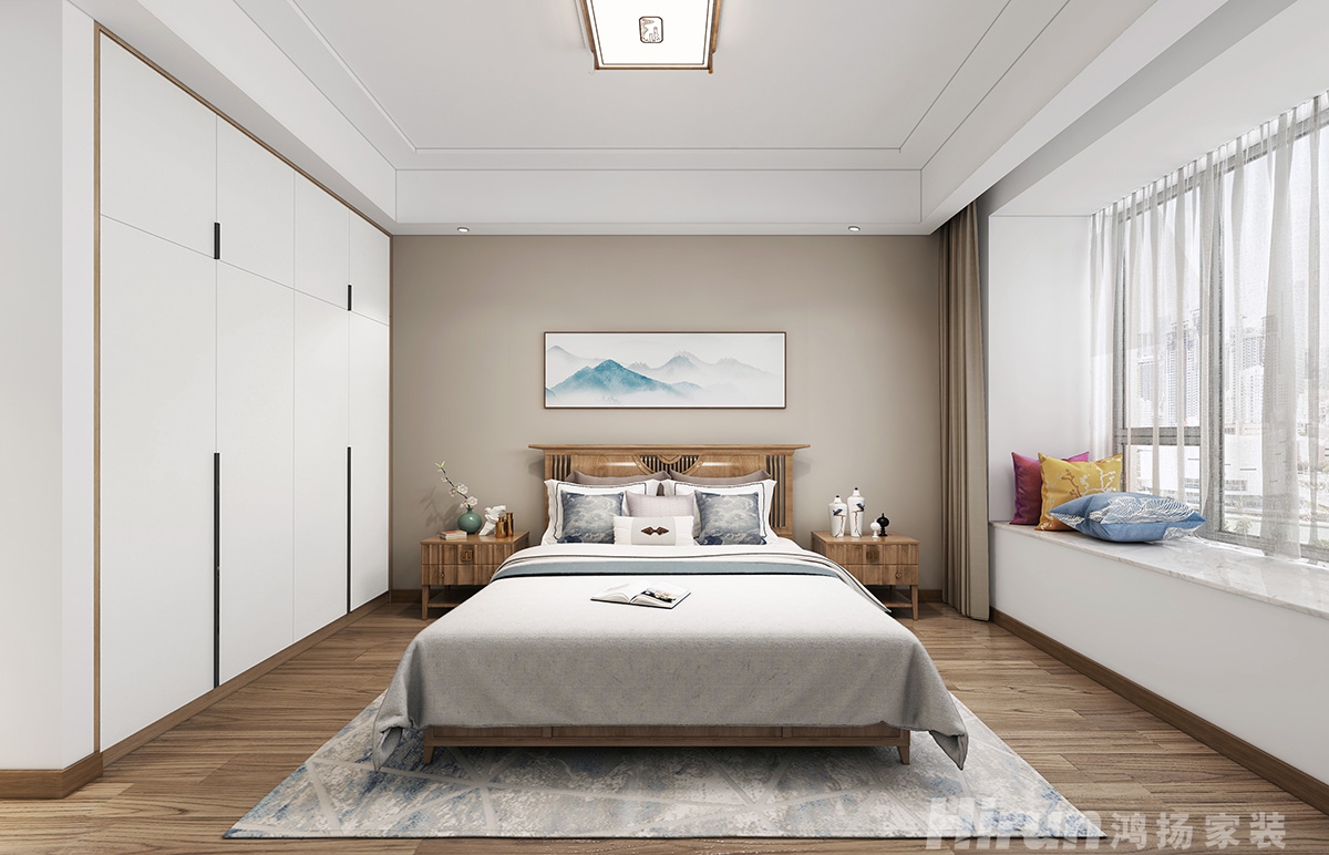 旭日丹城160㎡復合寫意四居室 裝修案例效果圖-1