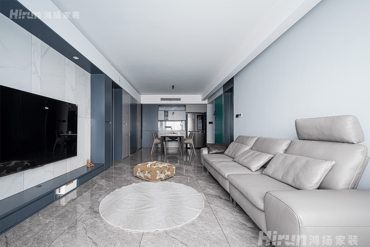 八方小區120㎡雅致現代三居室 裝修案例實景圖-4