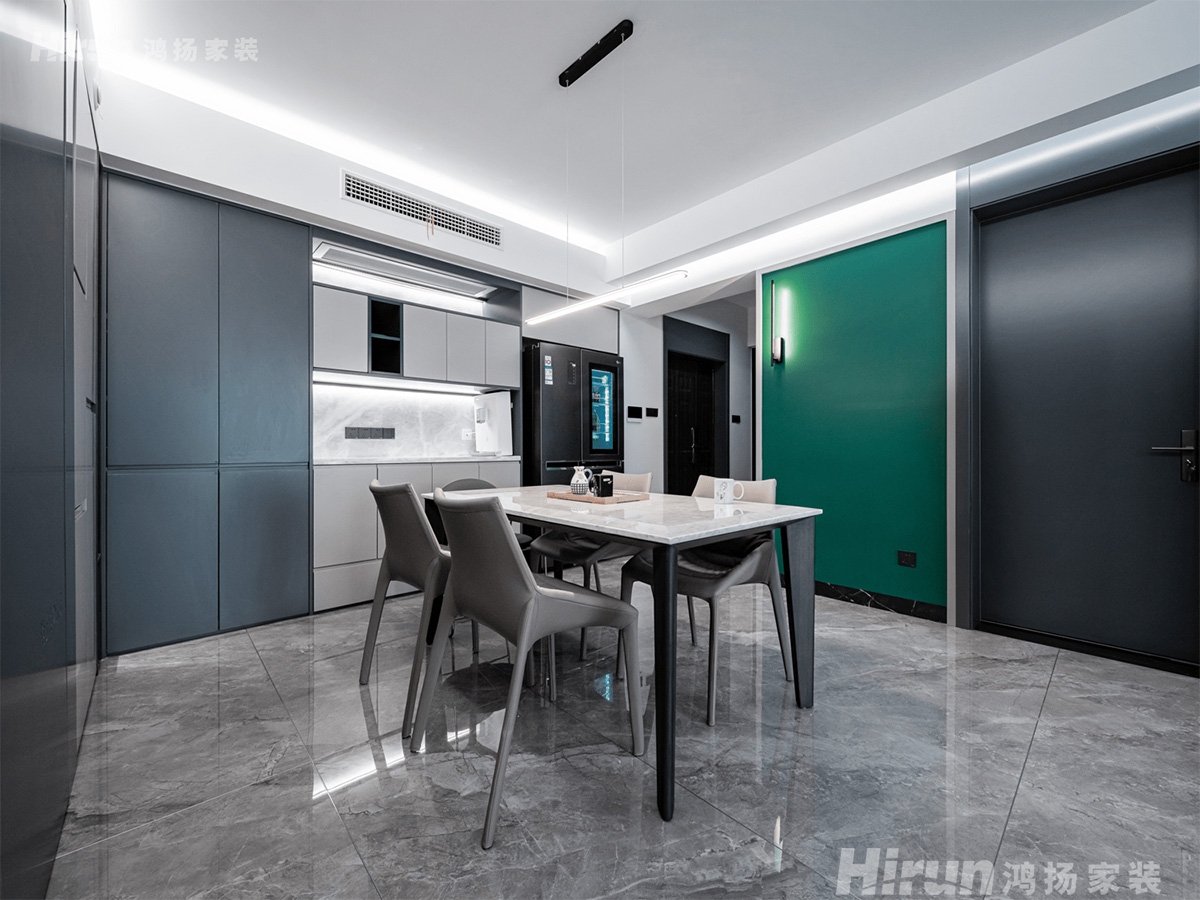 八方小區120㎡雅致現代三居室 裝修案例實景圖-6