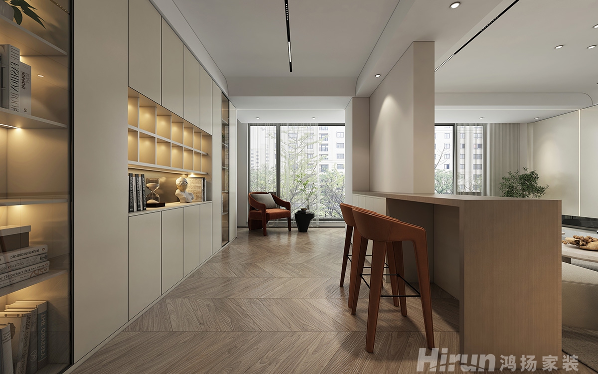 中央銘城130㎡北歐之光三居室 裝修案例效果圖-7