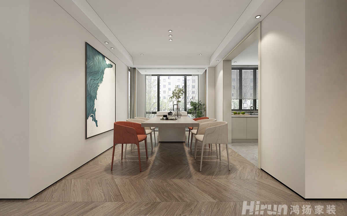 中央銘城130㎡北歐之光三居室 裝修案例效果圖-2