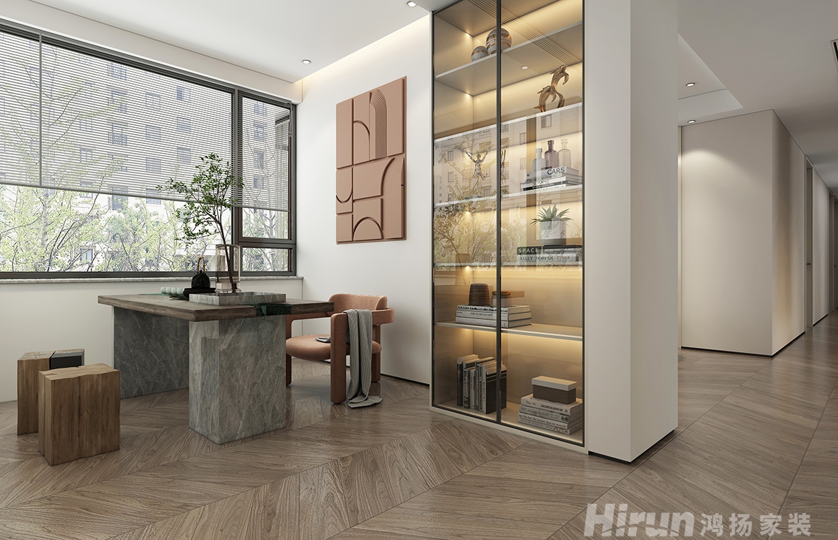 中央銘城130㎡北歐之光三居室 裝修案例效果圖-6