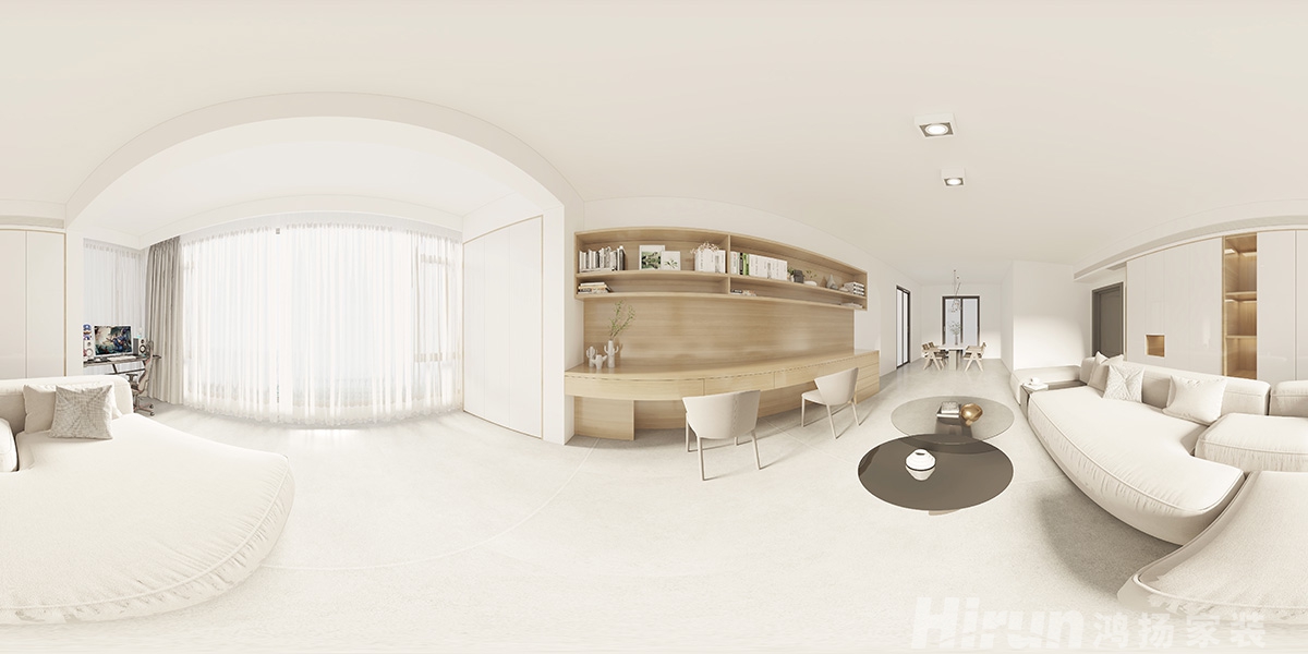 牡丹園160㎡北歐之光四居室 裝修案例效果圖-3