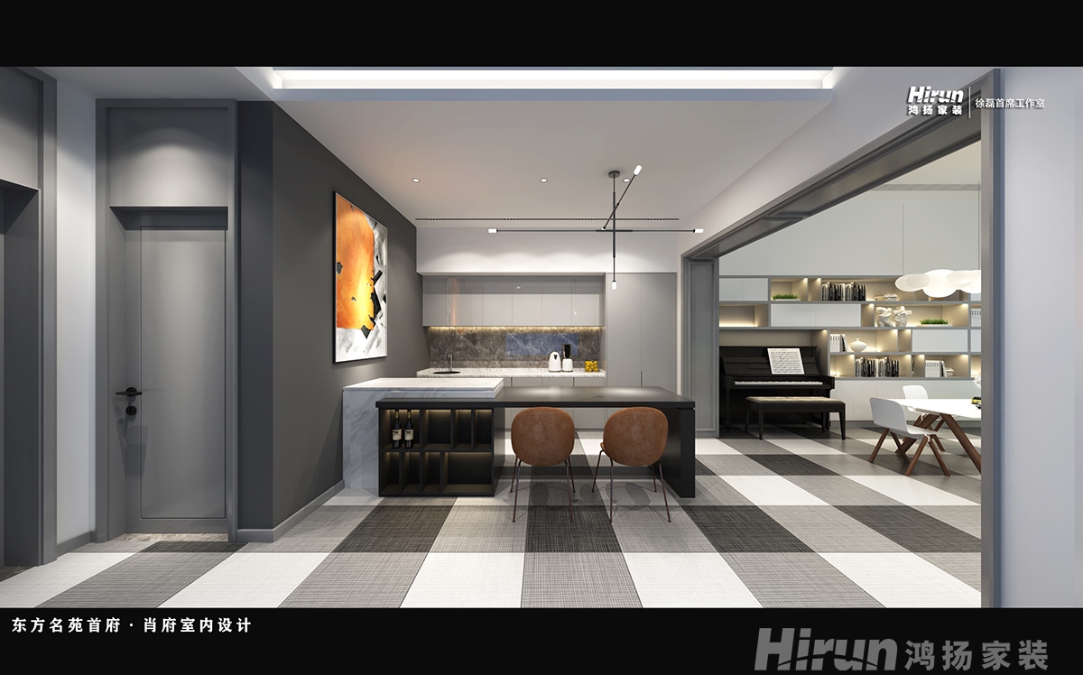 東方名苑首府400㎡新裝飾主義別墅 裝修案例效果圖-2