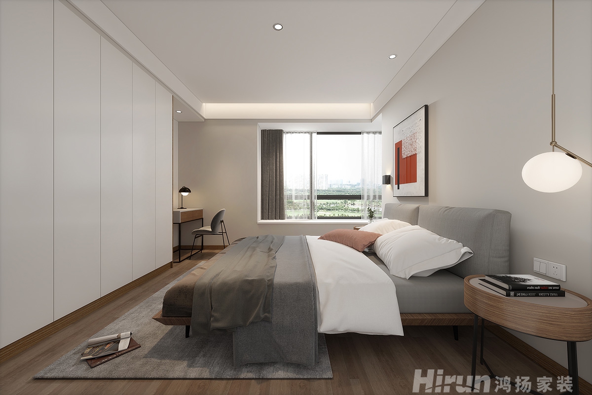 大漢龍城120㎡北歐之光三居室 裝修案例效果圖-3