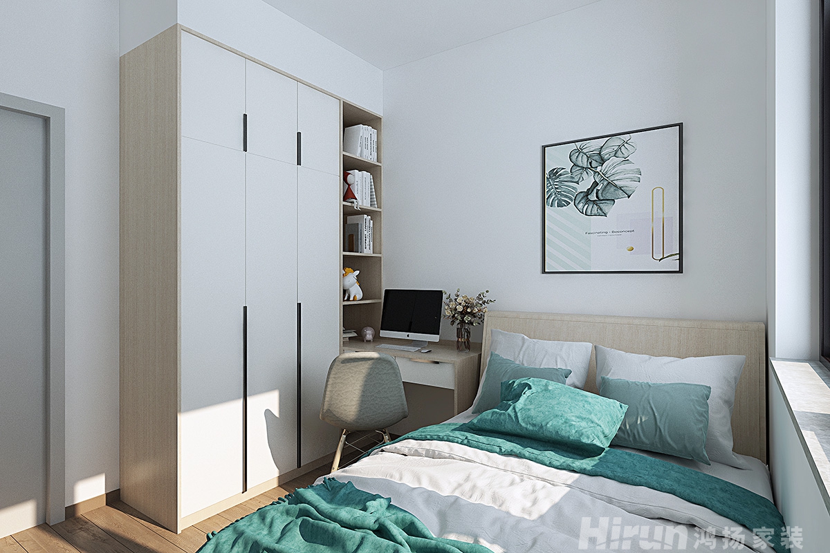 澳海紫東府121㎡雅致現代三居室 裝修案例效果圖-3