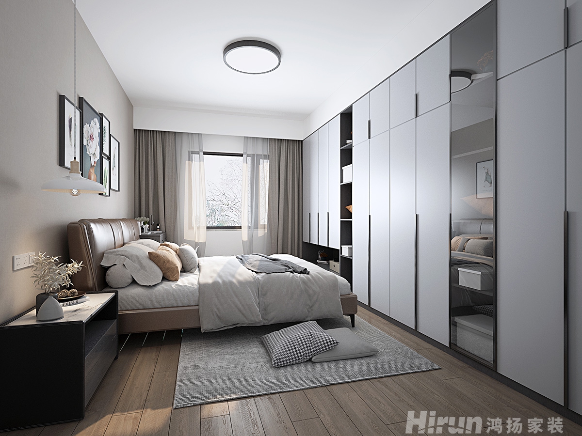 澳海紫東府121㎡雅致現代三居室 裝修案例效果圖-1