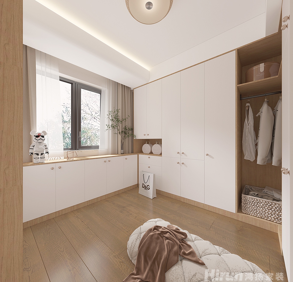 佳惠懷熙府90㎡北歐之光二居室 裝修案例效果圖-4