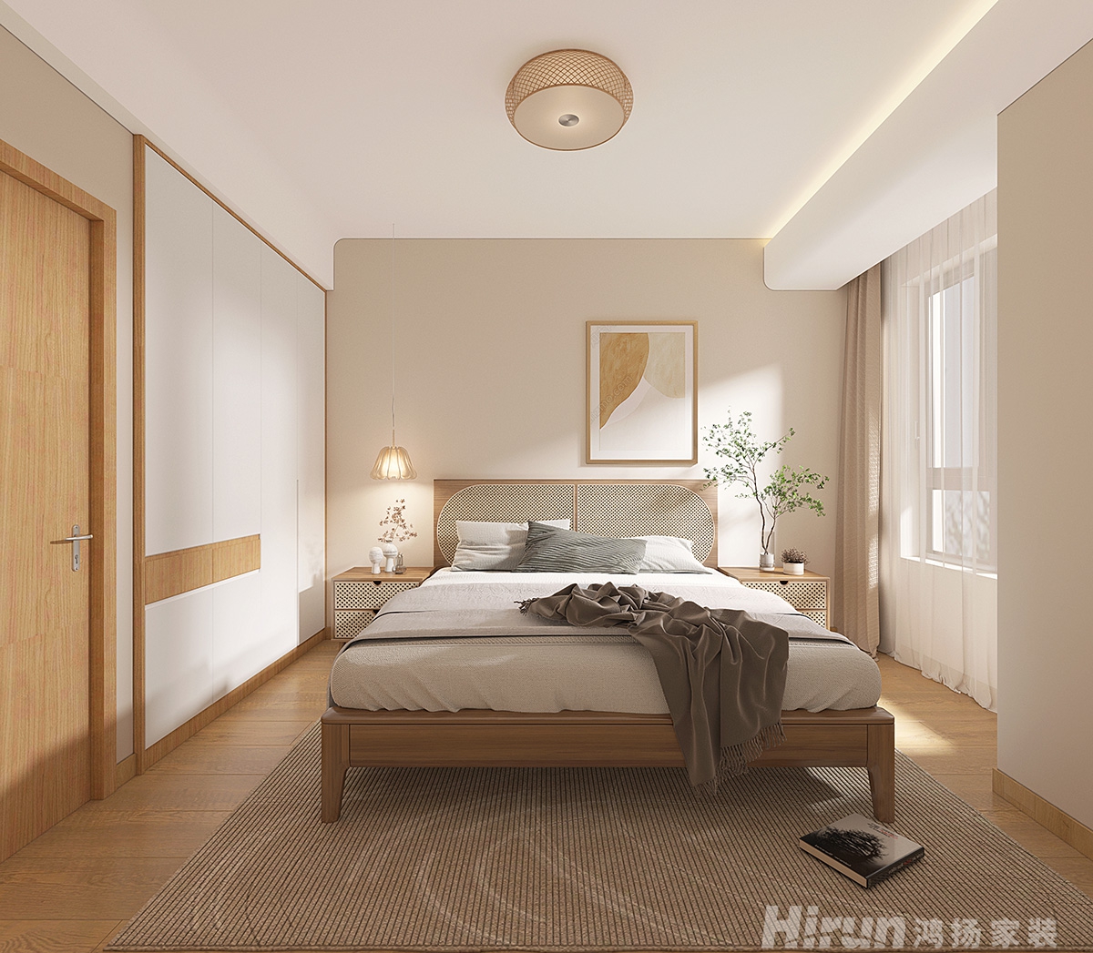 佳惠懷熙府90㎡北歐之光二居室 裝修案例效果圖-5