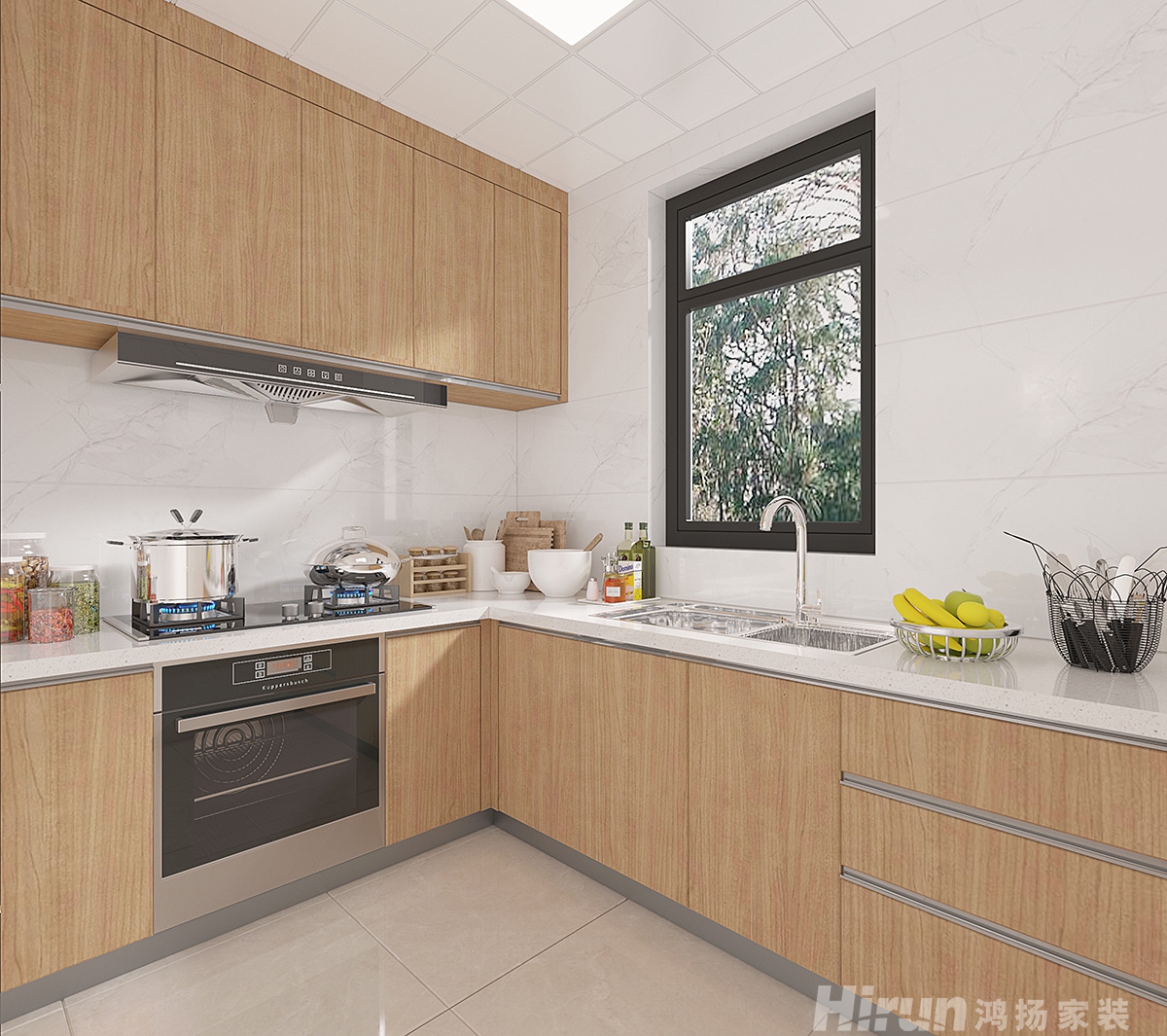 佳惠懷熙府90㎡北歐之光二居室 裝修案例效果圖-6