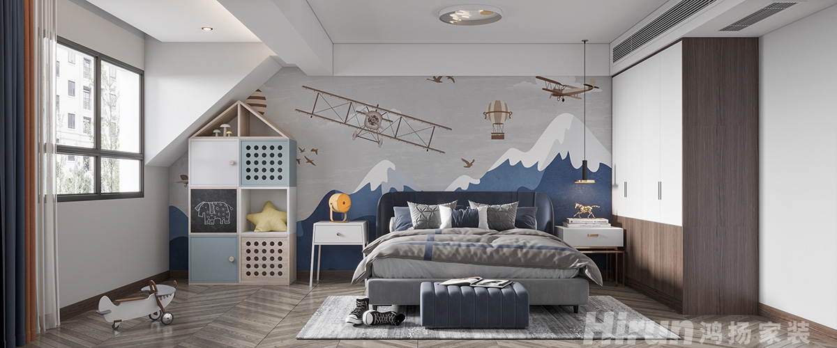 恒大御景灣320㎡復(fù)合寫(xiě)意別墅 裝修案例效果圖-1