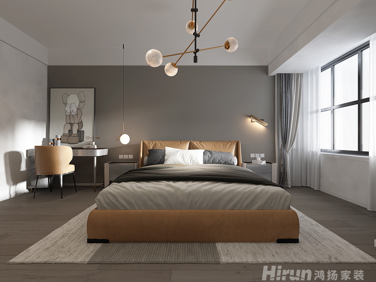 水榭花城160㎡雅致現(xiàn)代四居室 裝修案例效果圖-5