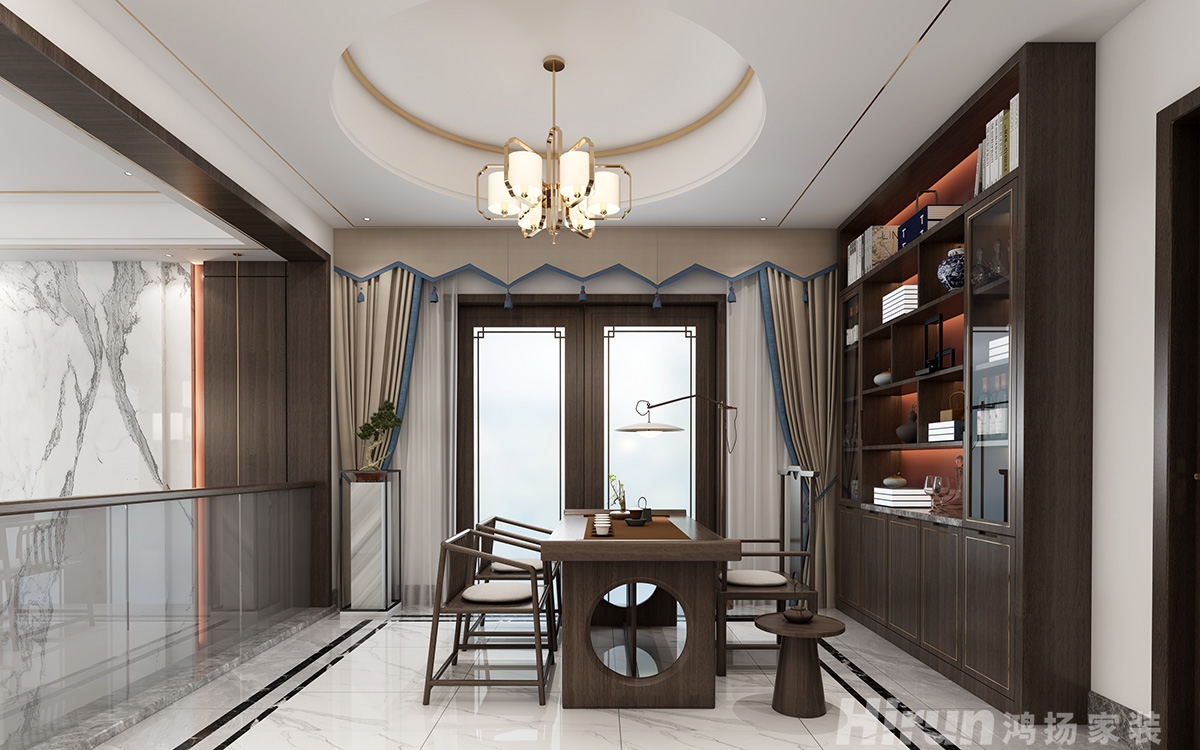 尚御尊城320㎡復(fù)合寫意別墅 裝修案例效果圖-4