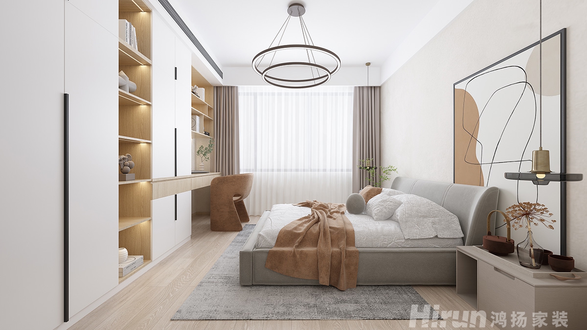 譚房中央公園120㎡北歐之光三居室 裝修案例效果圖-4