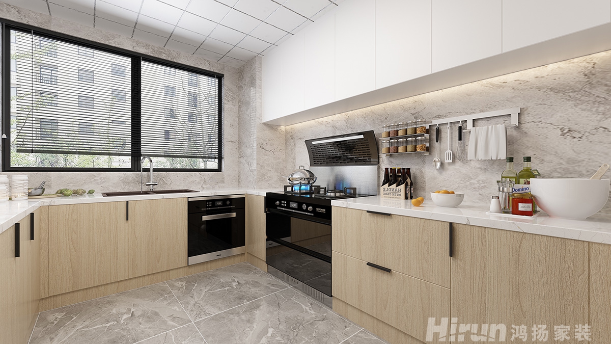 譚房中央公園120㎡北歐之光三居室 裝修案例效果圖-3