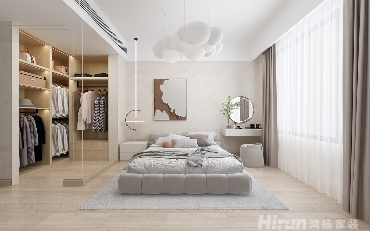 譚房中央公園120㎡北歐之光三居室 裝修案例效果圖-6