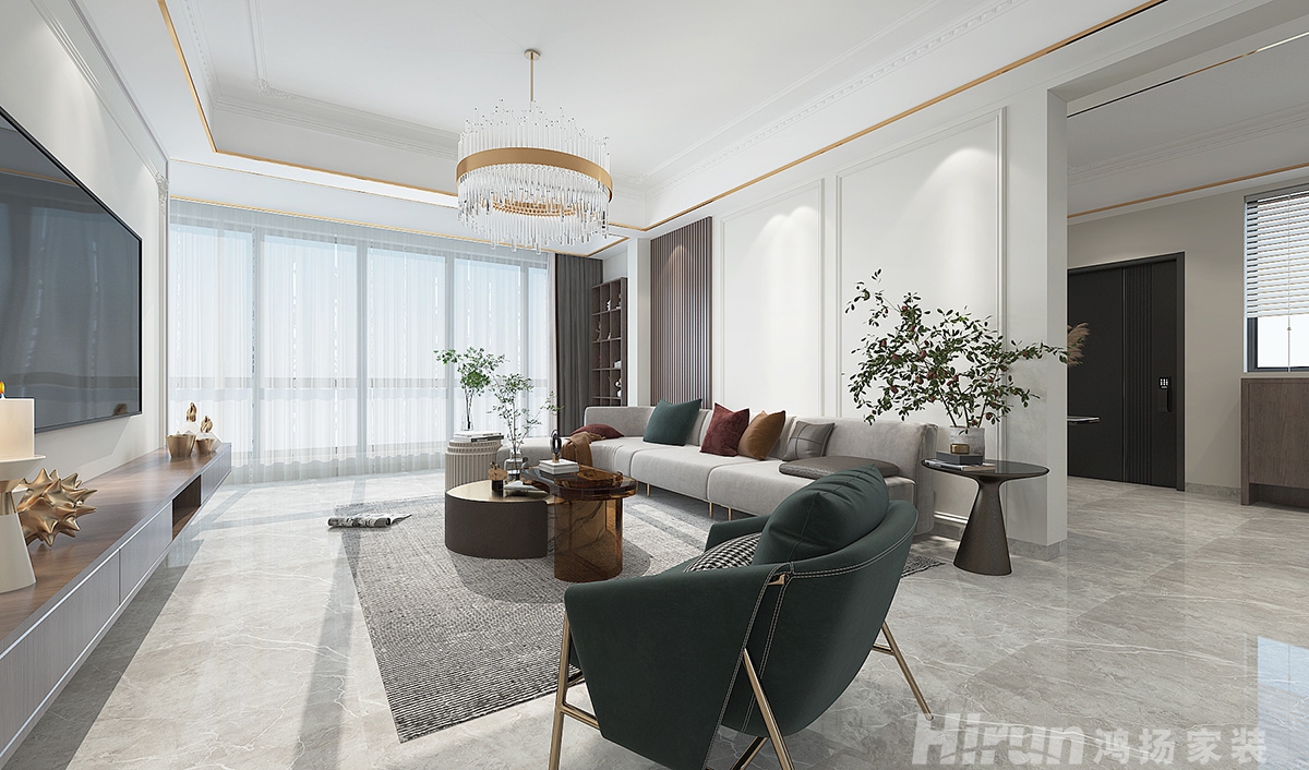 旭日丹城160㎡新裝飾主義四居室 裝修案例效果圖-6