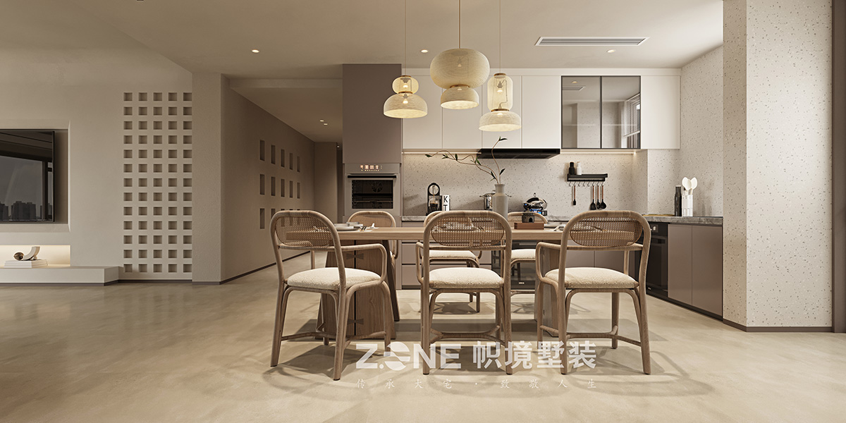 中信城開東宸上品155㎡極簡詫寂復式 裝修案例效果圖-6