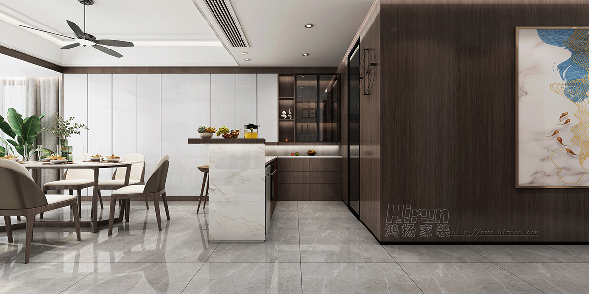 當(dāng)代上品灣300㎡復(fù)合寫意疊墅 裝修案例效果圖-1