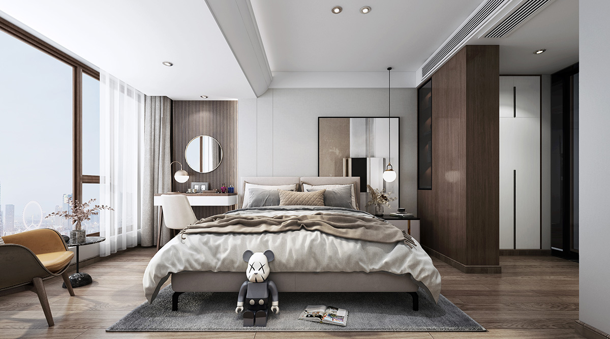 當(dāng)代上品灣300㎡復(fù)合寫意疊墅 裝修案例效果圖-13