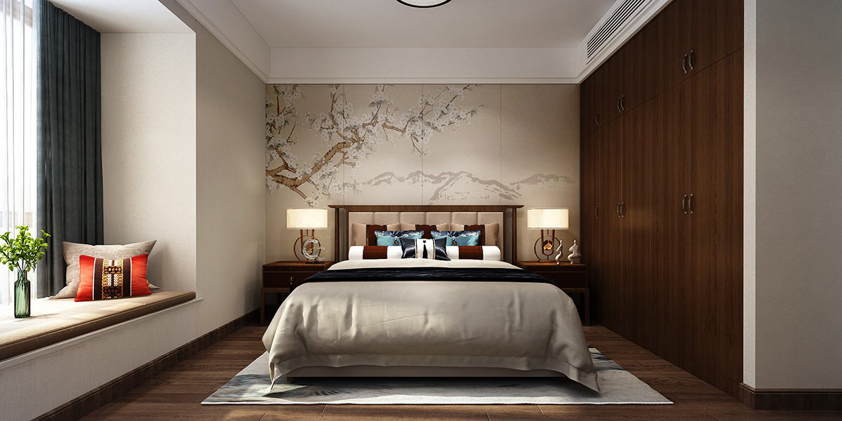 華晨山水州城150㎡復(fù)合寫(xiě)意四居室 裝修案例效果圖-7