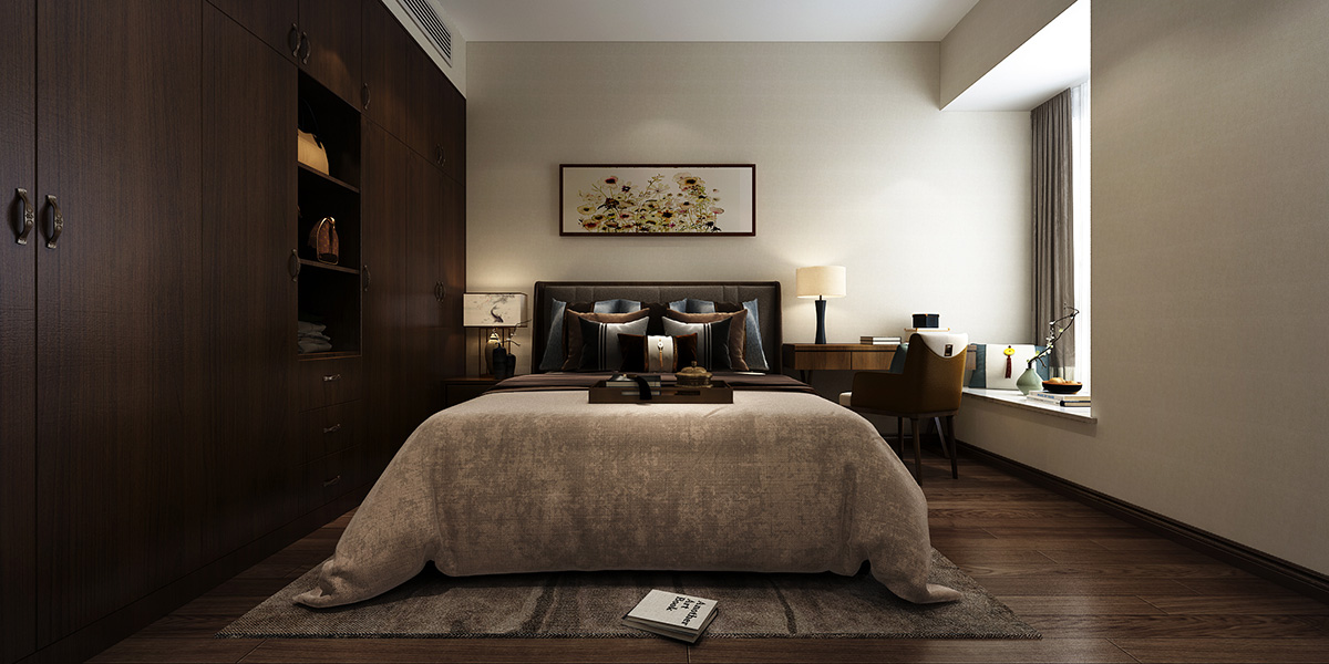 華晨山水州城150㎡復合寫意四居室 裝修案例效果圖-3