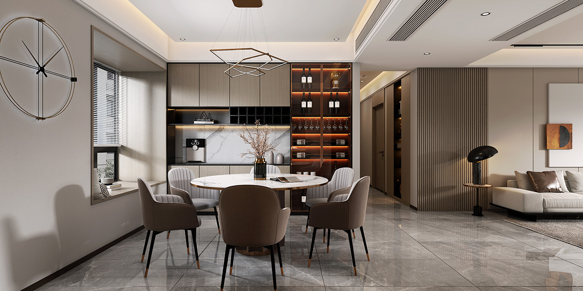 碧桂園城央一品220㎡新裝飾主義大平層 裝修案例效果圖-3