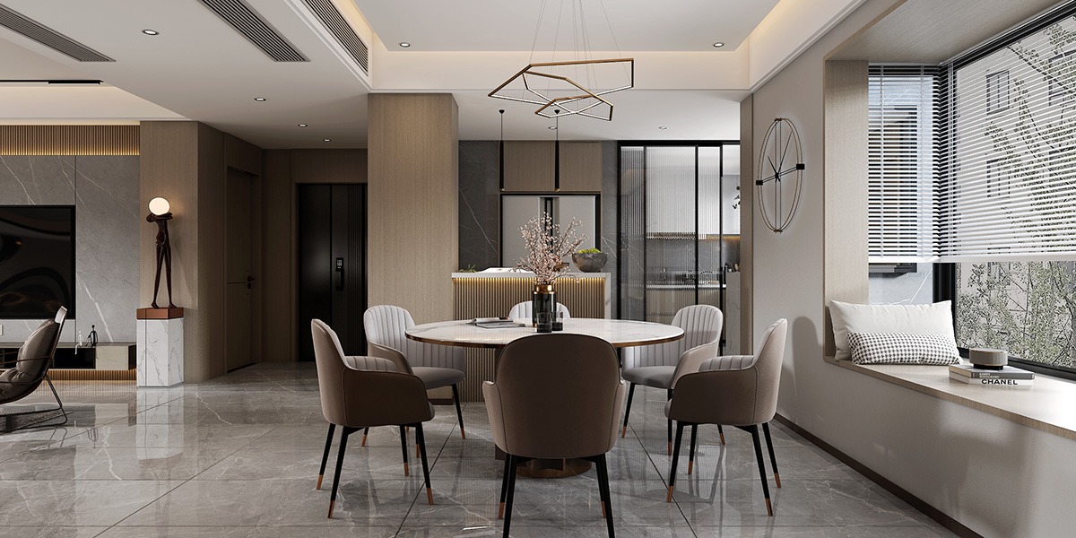 碧桂園城央一品220㎡新裝飾主義大平層 裝修案例效果圖-1