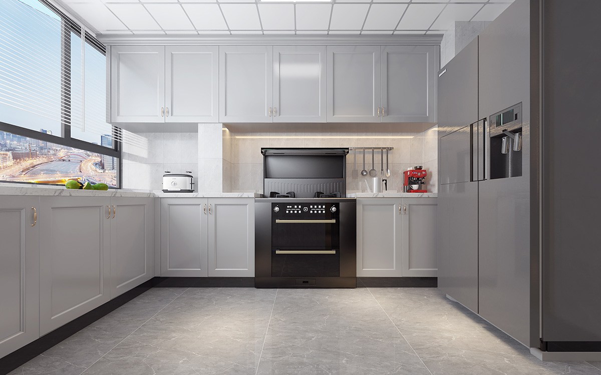 海創(chuàng)明珠壹號160㎡新裝飾主義三居室 裝修案例效果圖-5