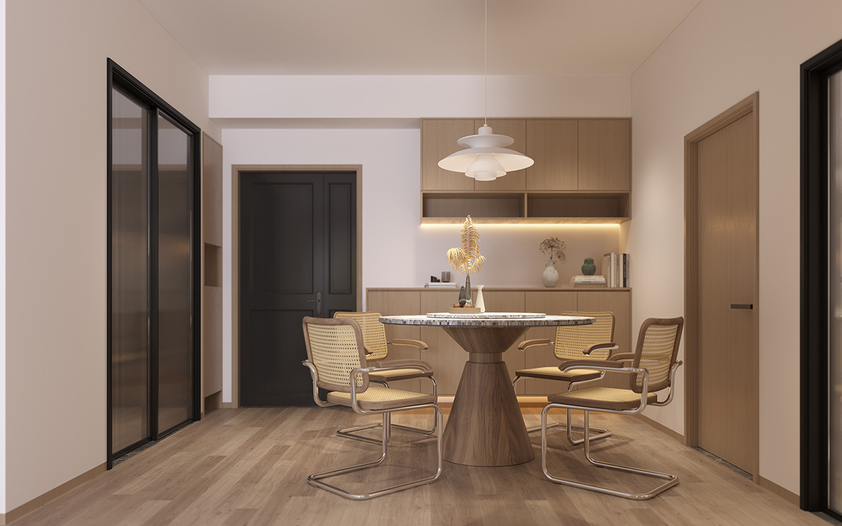 天鴻中央大院92㎡北歐之光二居室 裝修案例效果圖-2