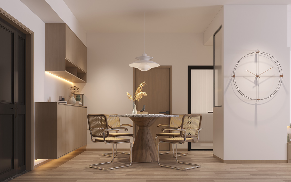 天鴻中央大院92㎡北歐之光二居室 裝修案例效果圖-1