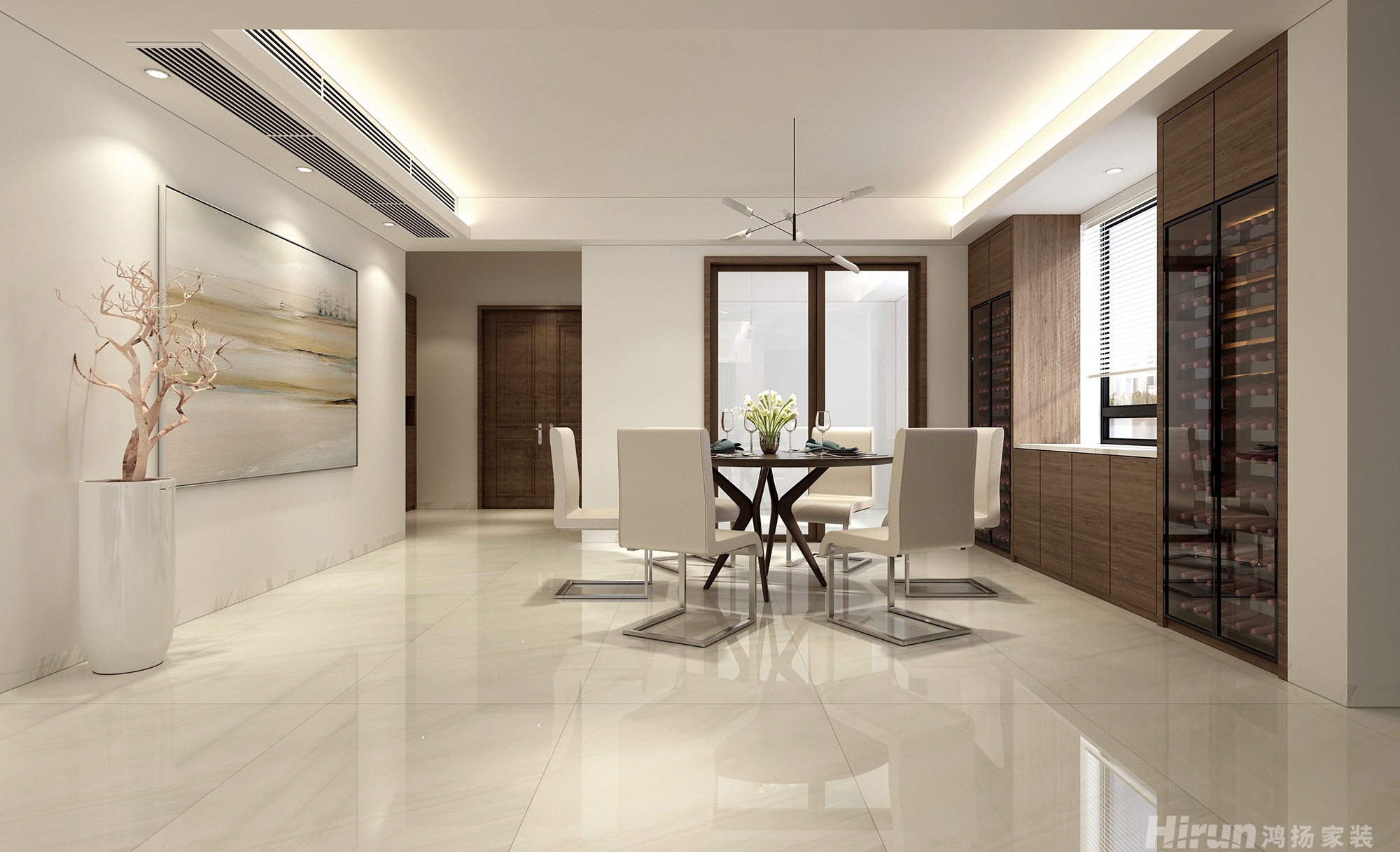 湘江壹號260㎡北歐之光復式 裝修案例效果圖-1