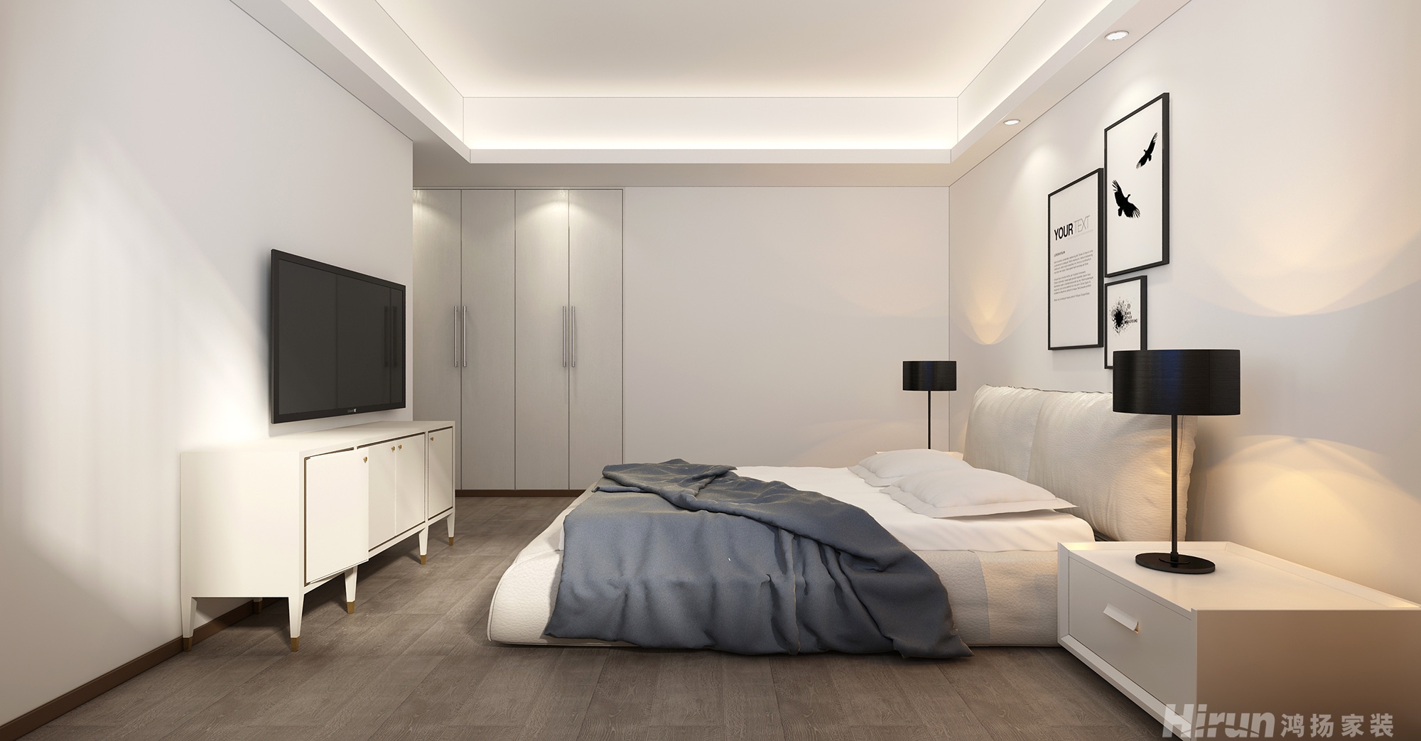 湘江壹號260㎡北歐之光復式 裝修案例效果圖-1