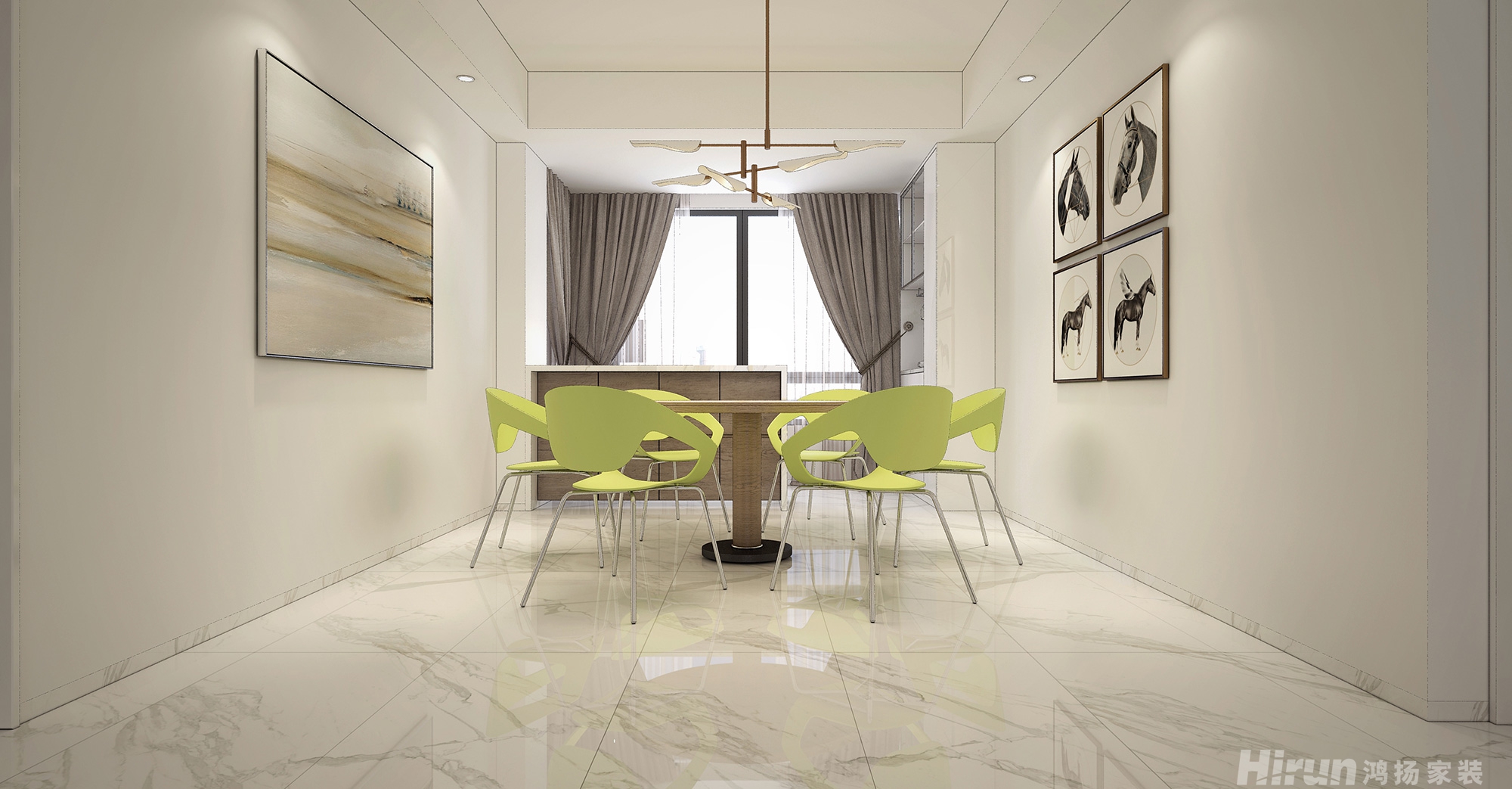 湘江壹號260㎡北歐之光復式 裝修案例效果圖-3