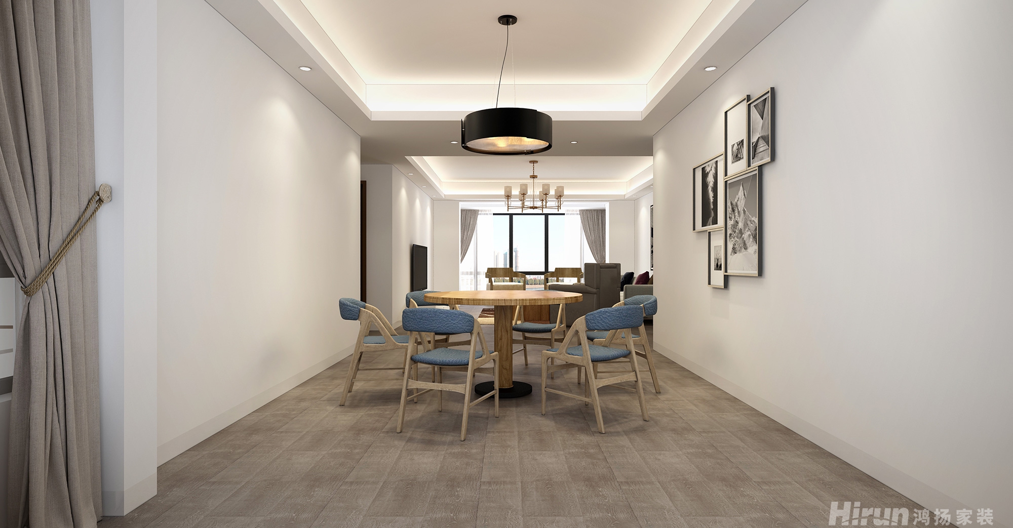 湘江壹號260㎡北歐之光復式 裝修案例效果圖-4